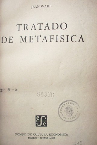 Tratado de metafísica