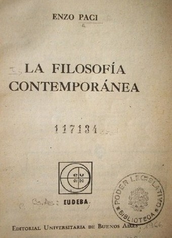 La filosofía contemporánea