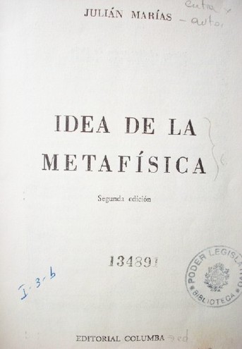 Idea de la Metafísica