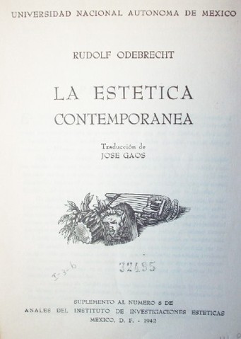 La estética contemporánea