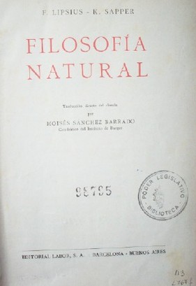 Filosofía natural