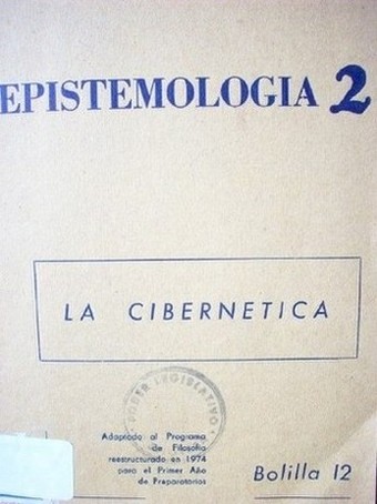 Epistemología : la cibernética