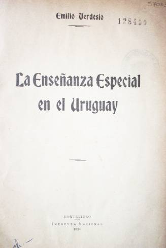 La enseñanza especial en el Uruguay
