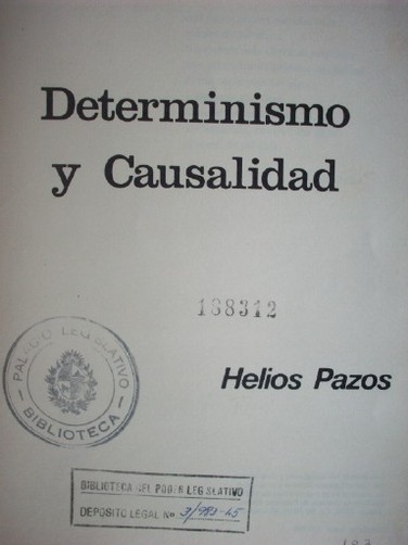 Determinismo y causalidad