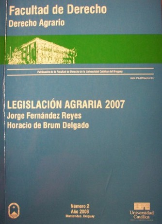 Legislación agraria : año 2007