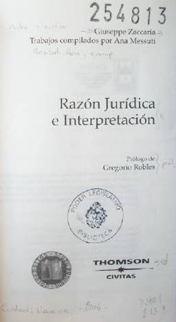 Razón jurídica e interpretación