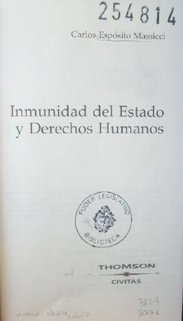 Inmunidad del Estado y Derechos Humanos