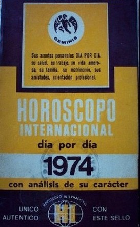 Horóscopo Internacional día por día : 1974