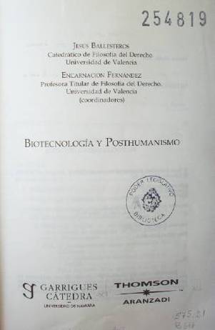 Biotecnología y posthumanismo