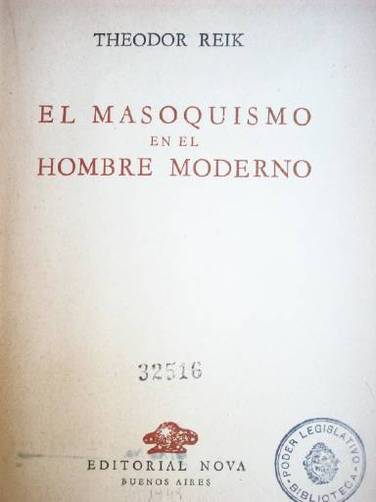 El masoquismo en el hombre moderno