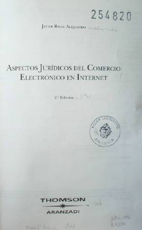 Aspectos jurídicos del comercio electrónico en internet