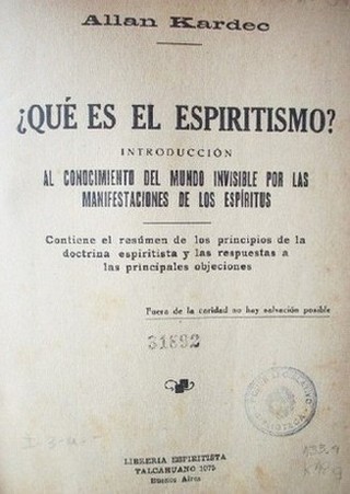 ¿Qué es el espiritismo?