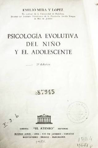 Psicología evolutiva del niño y el adolescente