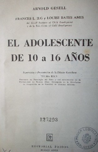 El adolescente de 10 a 16 años