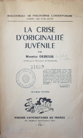 La crise d'originalité juvénile