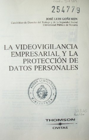 La videovigilancia empresarial y la protección de datos personales