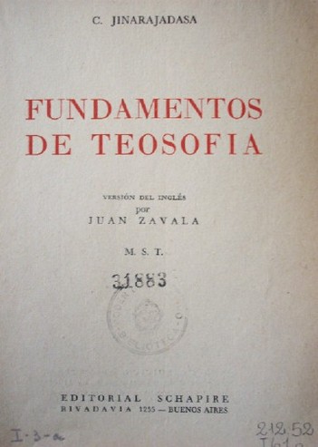 Fundamentos de teosofía