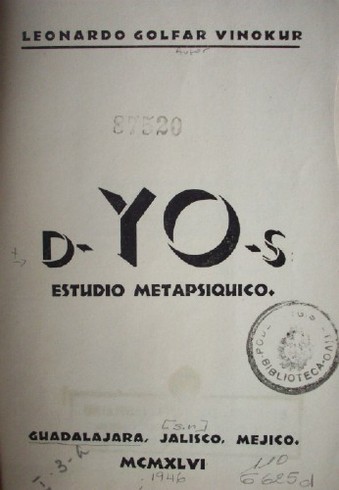 D-YO-S : estudio metapsiquico