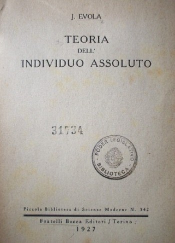 Teoría dell' individuo assoluto