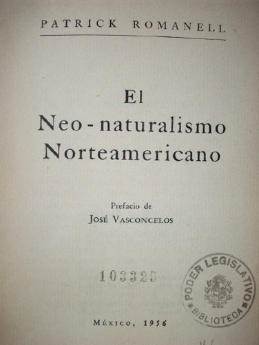 El Neo-naturalismo norteamericano
