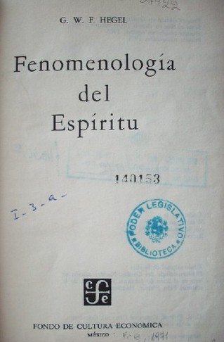 Fenomenología del espíritu