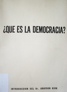 Qué es la democracia?