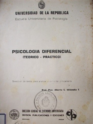 Psicología diferencial : teórico-práctico