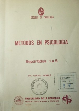 Métodos en psicología