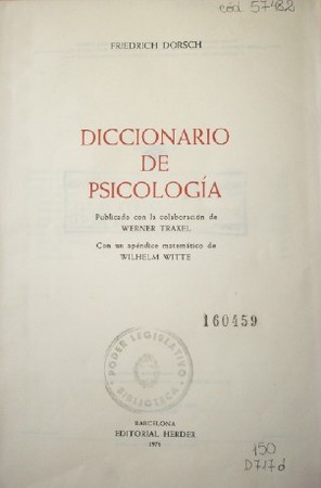 Diccionario de Psicología