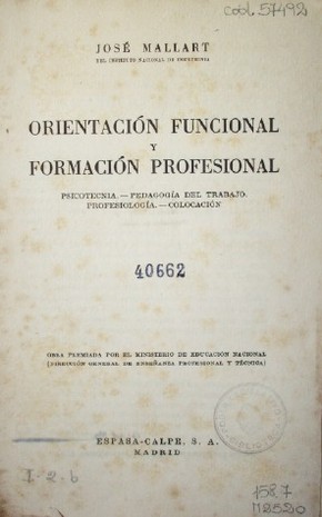 Orientación funcional y formación profesional