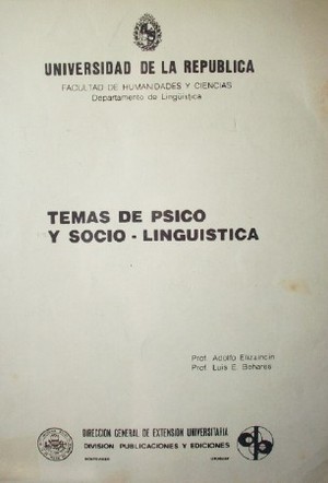 Temas de psico -y socio lingüistica