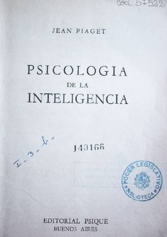 Psicolog a de la Inteligencia Cat logo en l nea