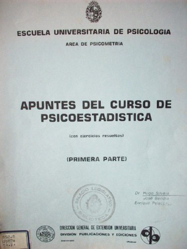 Apuntes de curso de psicoestadística