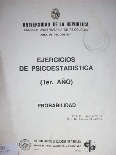 Ejercicios de Psicoestadística  : (1er año - Probabilidad)