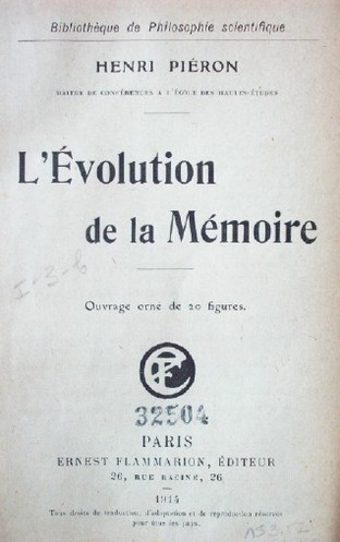 L'Evolution de la mémoire