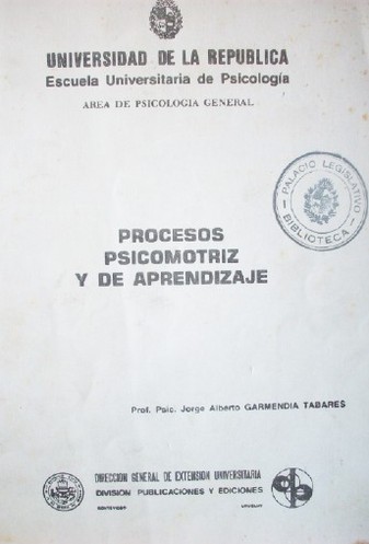 Procesos psicomotriz y de aprendizaje