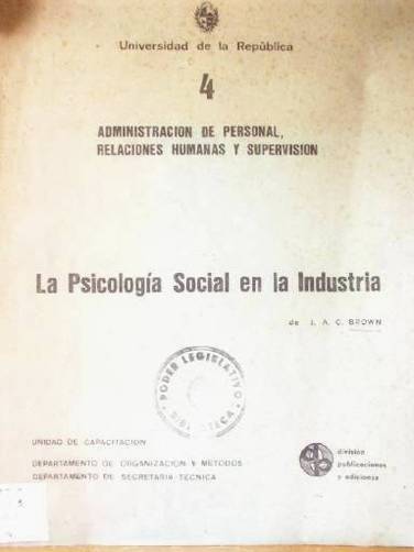 Psicología social en la industria