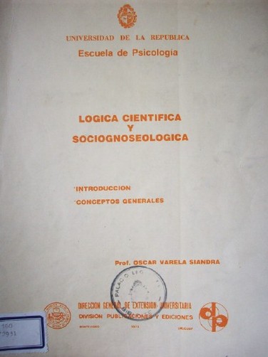 Lógica científica y sociognoseología