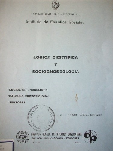Lógica científica y sociognoseología