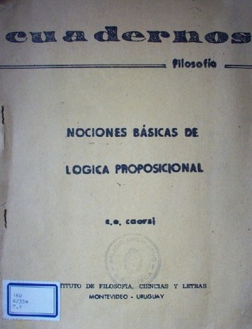 Nociones básicas de lógica proposicional