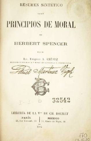 Resumen sintético de los principios de moral de Herbert Spencer