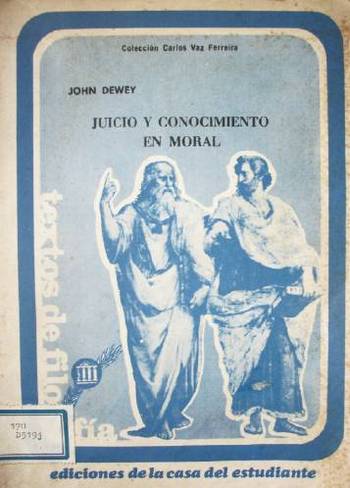 Juicio y conocimiento en moral