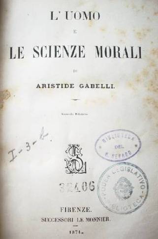 L'Uomo e le scienze morali