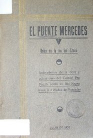 El puente Mercedes : unión de la vía del litoral : antecedentes de la obra y actuaciones del Comité Pro Puente sobre el Río Negro frente a la cuidad de Mercedes