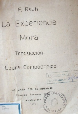 La experiencia moral