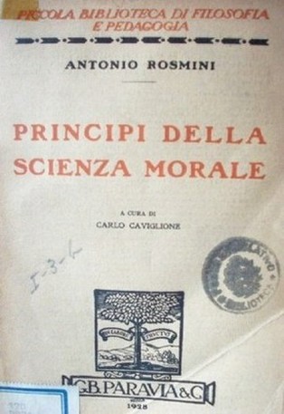 Principi della scienza morale