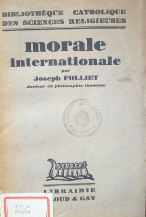 Morale internationale