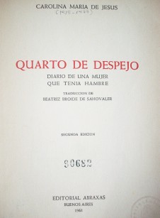 Quarto de despejo : diario de una mujer que tenía hambre