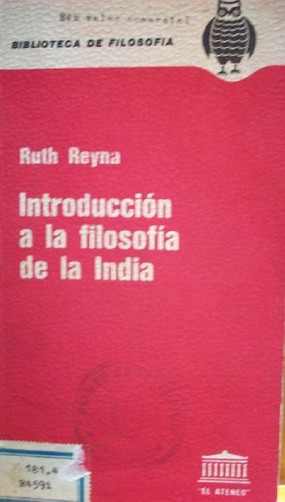 Introduccion a la filosofia de la India