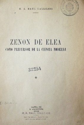 Zenon de Elea : como precursor de la ciencia moderna